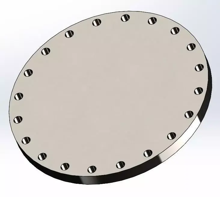EN1092-1 PN16 Type 05 Blind Flange DN50-600  Industrial Steel 3D model