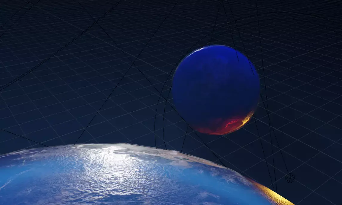 Sci-fi Planet Scene Low-poly 3D model