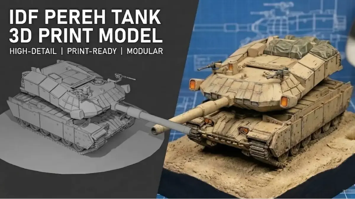 Pereh IDF Tank Closed Version 3D print model