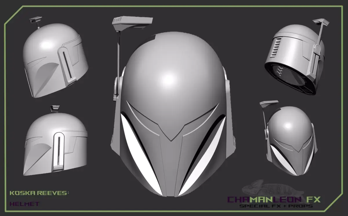 Koska Reeves The Mandalorian 3d printable cosplay helmet 3D print model