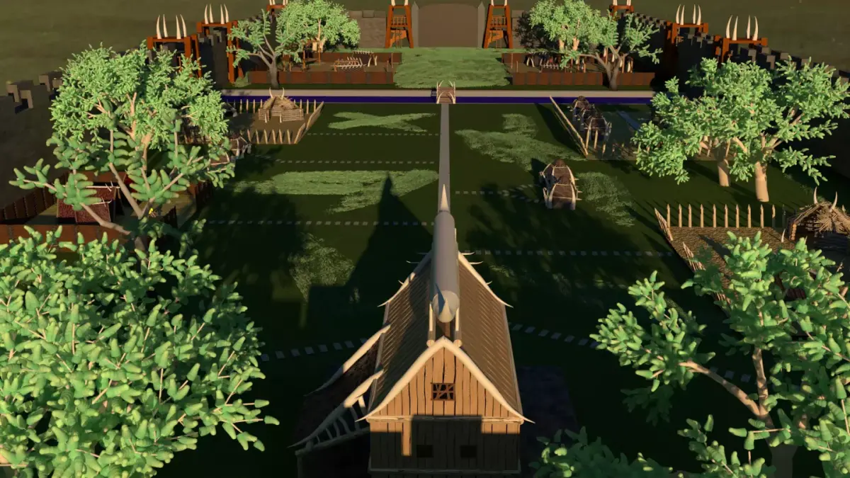 Barbarian Orc Village With Training Camp 3D model