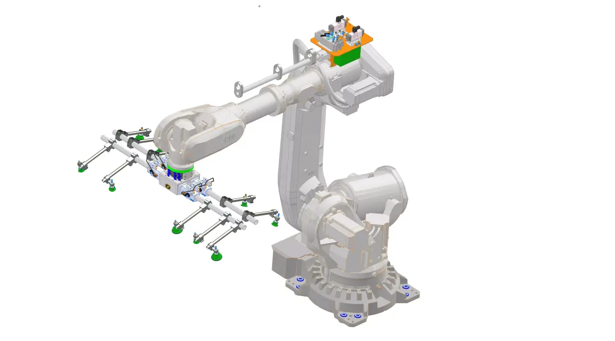 Sheet metal robot tooling for tandem press line 3D model 3D model