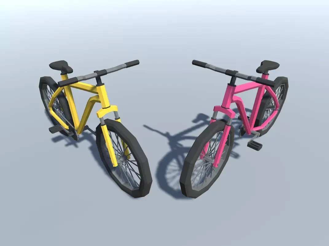 Bike Bicycle Lowpoly Low-poly 3D model