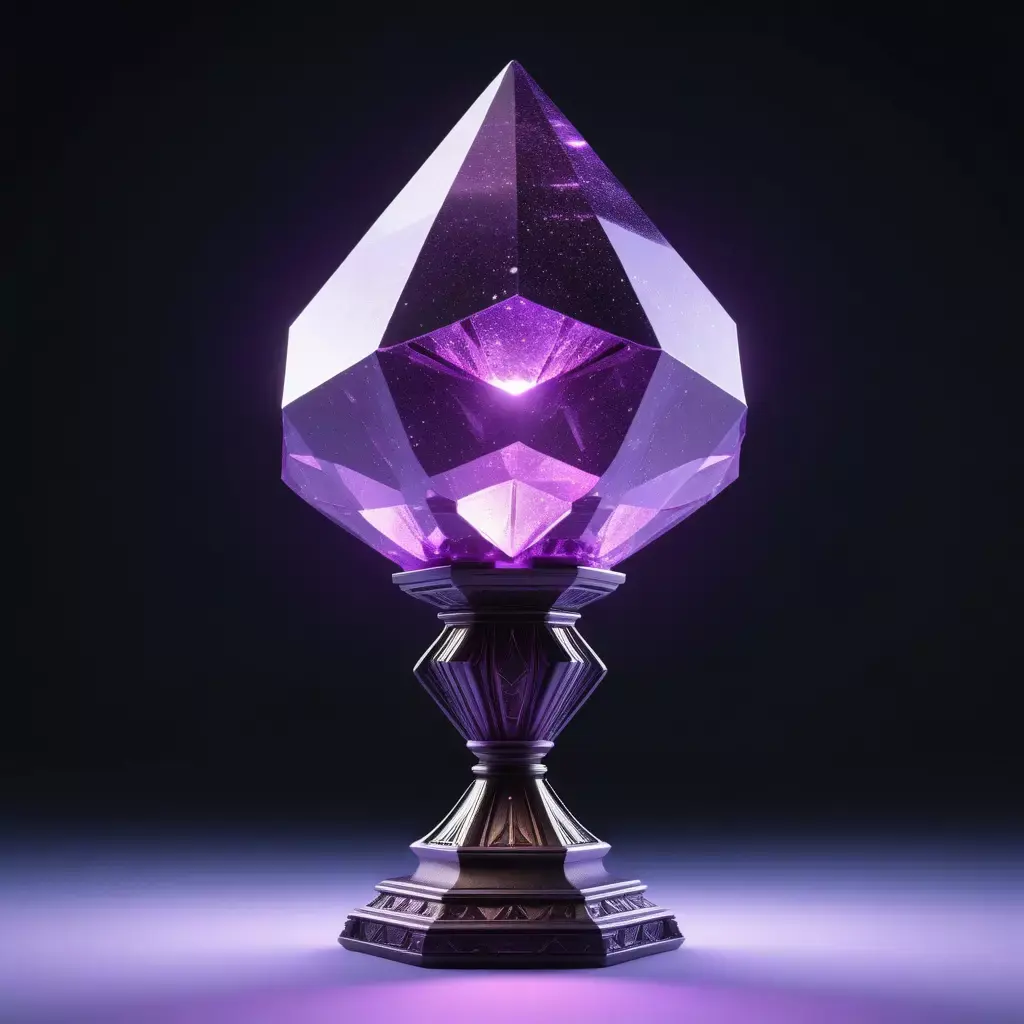 Fantasy Glowing Crystal Pedestal 3D model