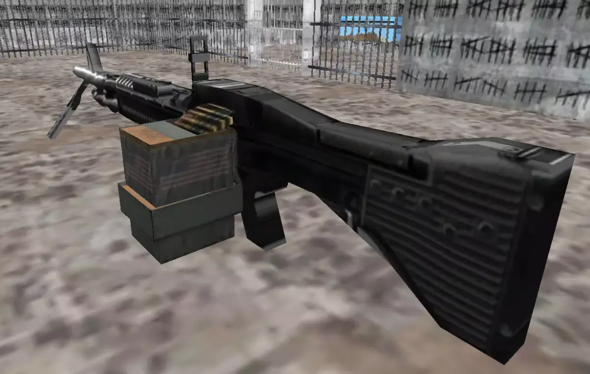 M60 Machine Gun PSX PS1 Low-poly 3D model Low-poly 3D model