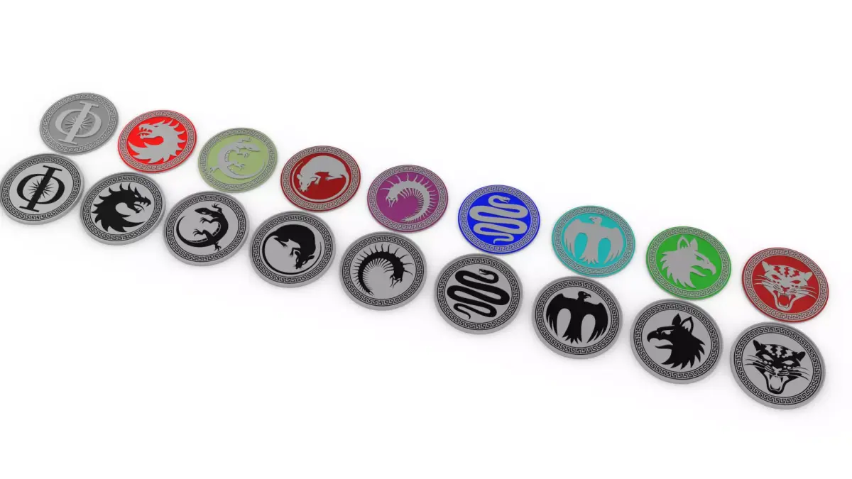 Enders Game Battle School Army Patches 3D print model