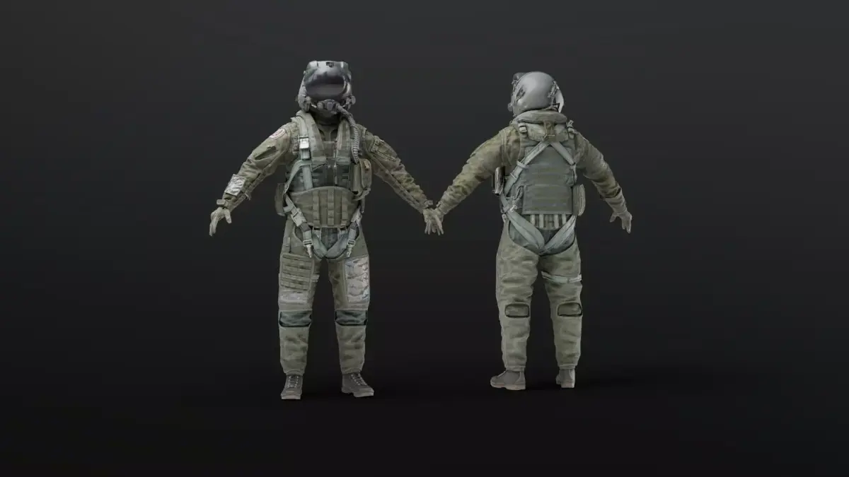 FLIGHT SUIT Fighter Pilot 3D model