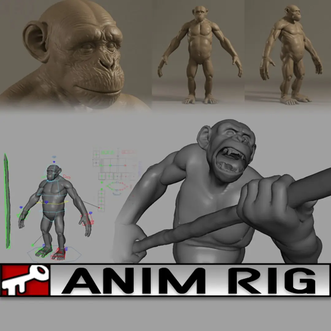 Ape Warrior 3D model