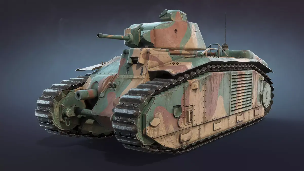 Char B1 Low-poly 3D model