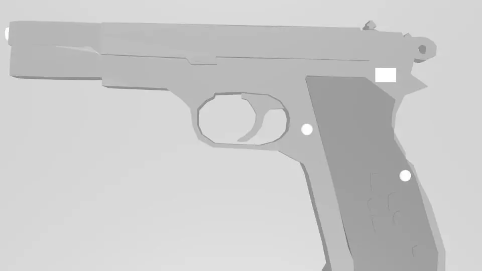 Gun Mac Low-poly 3D model