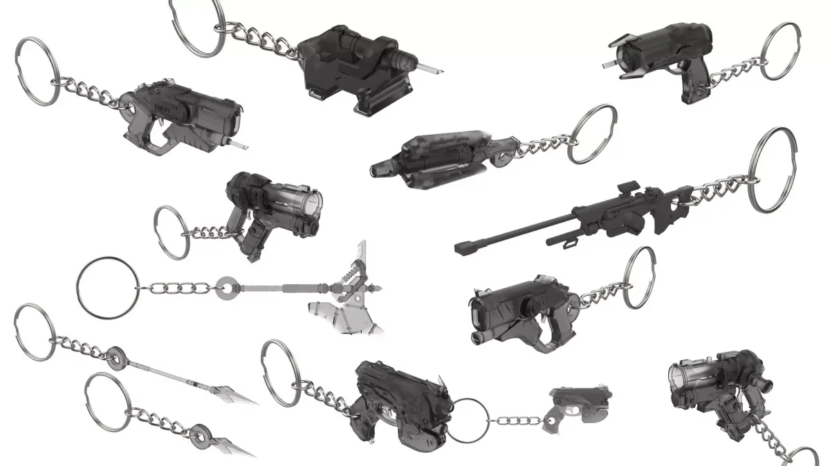Overwatch Keychains Set part 1 - 15 Printable STL Commercial Use 3D print model