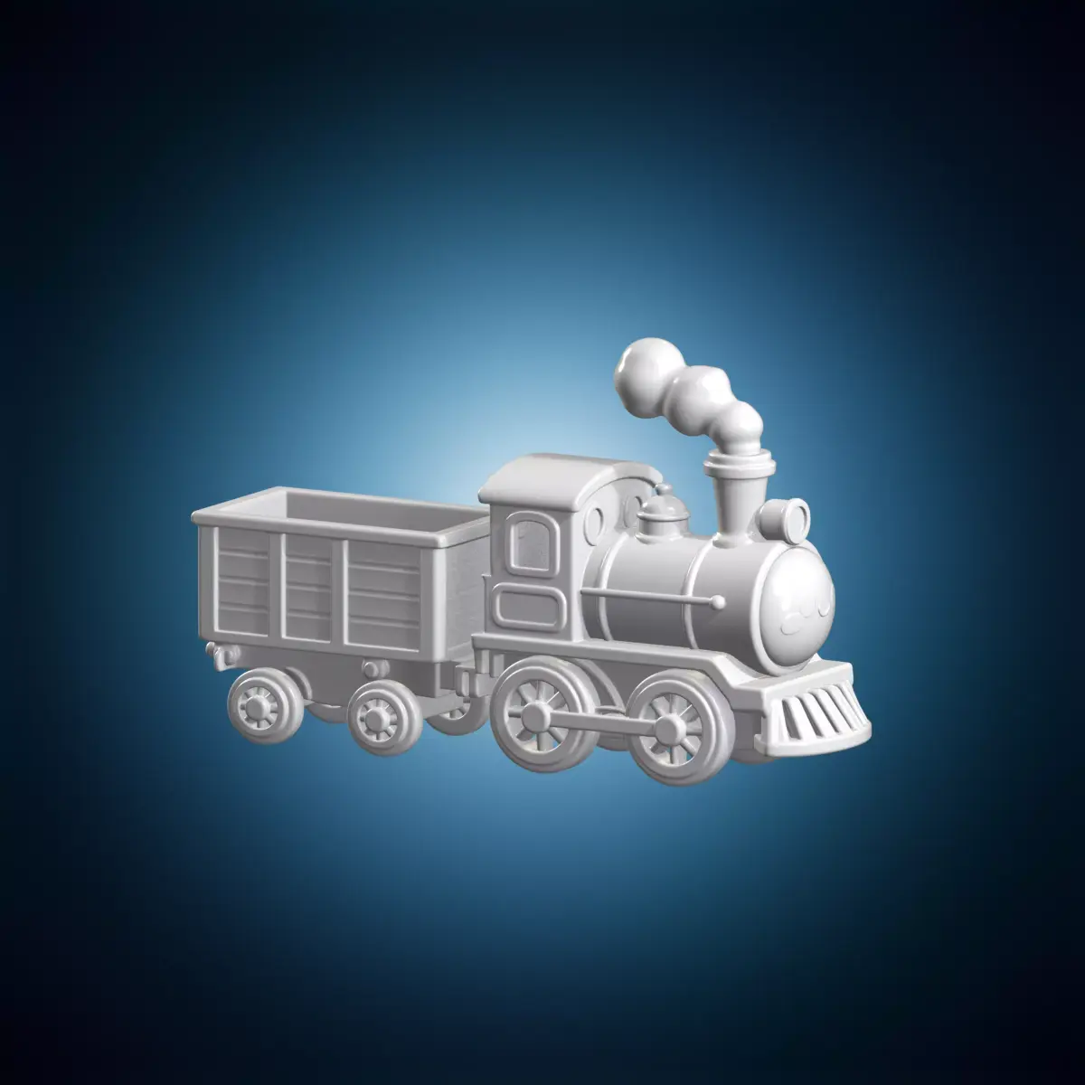 Cute Chibi Steam Train 3D Print Model 3D print model