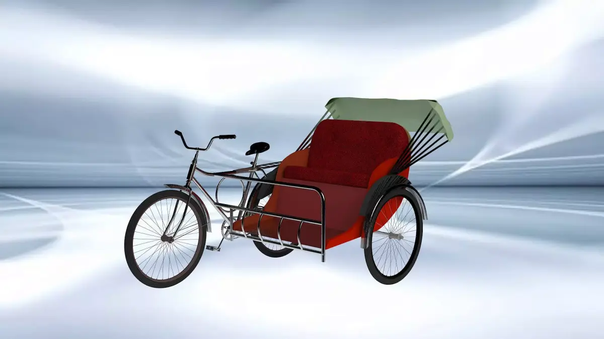 South East Asia Trishaw Rider  3D model