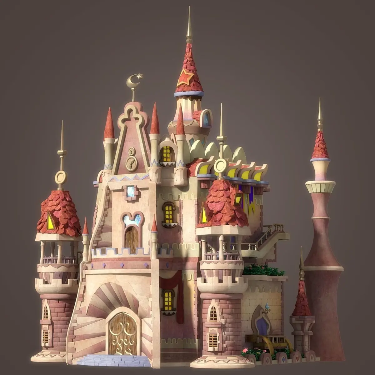 Cartoon Castle 3D model buy