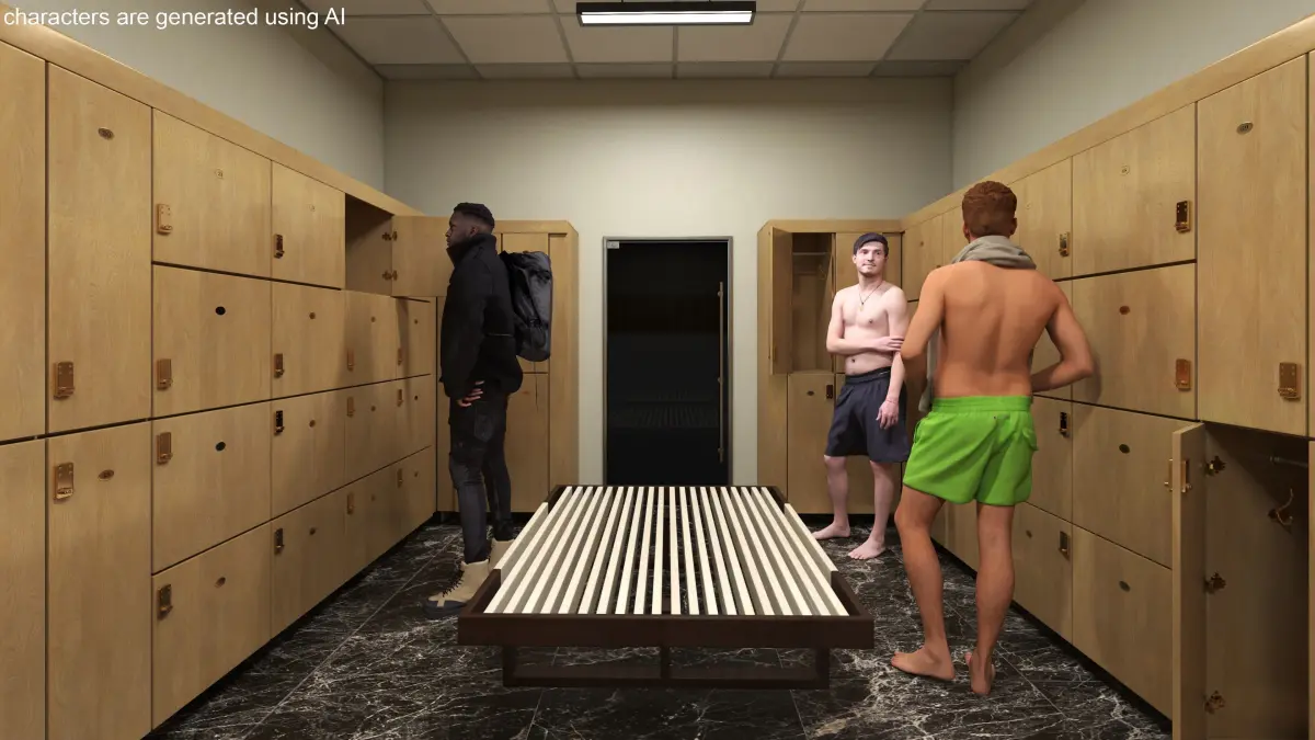 Locker Room Interior 3D model