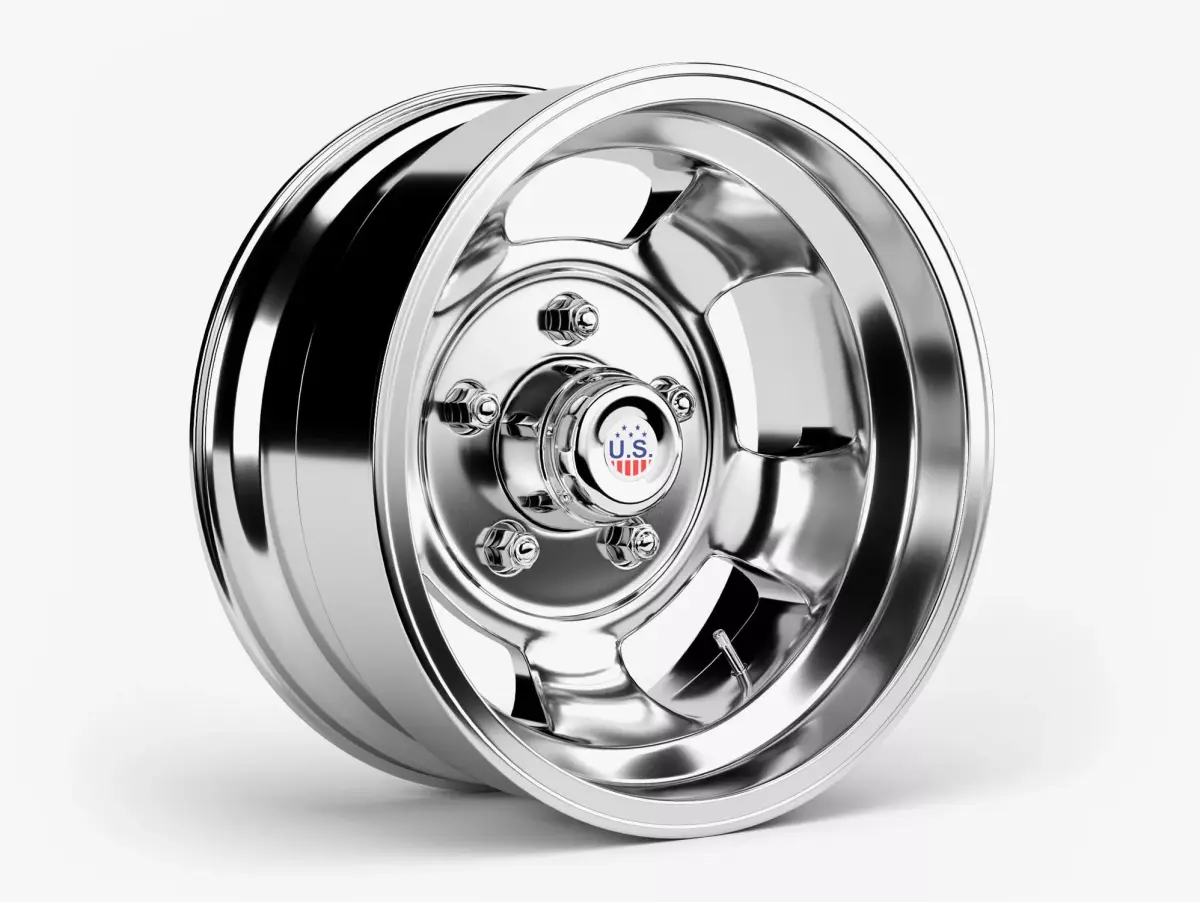 US Indy Mag Wheel Low-poly 3D model