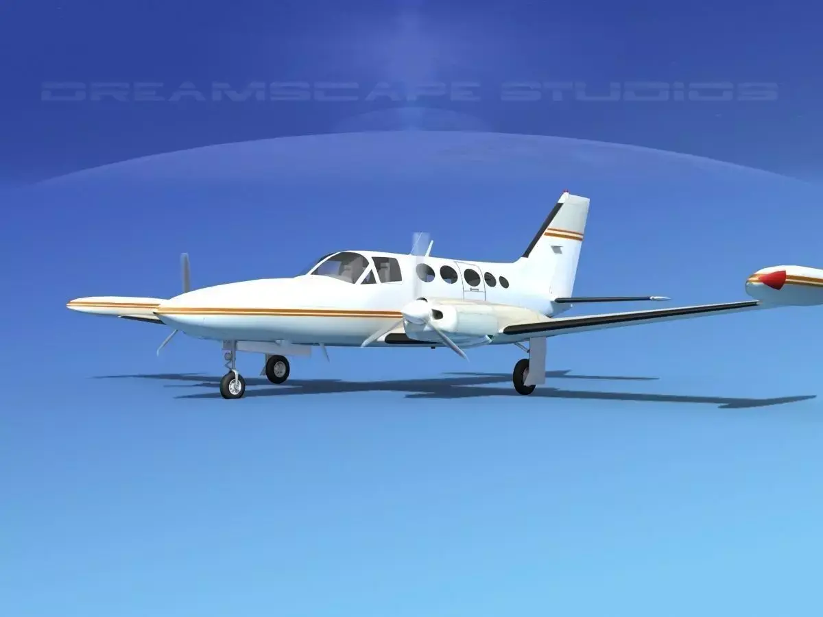 Cessna 414 Chancellor V03 3D model
