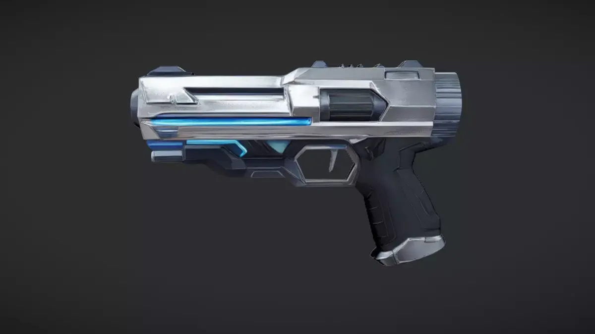 futuristic sci-fi handgun 3D model