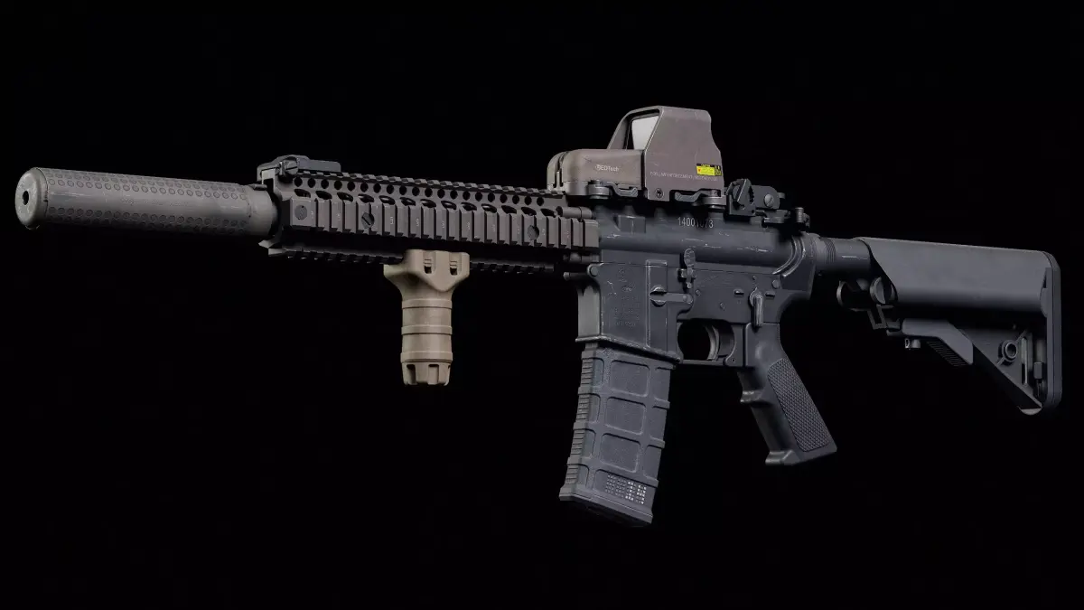 M4 Block II CQBR Low-poly 3D model