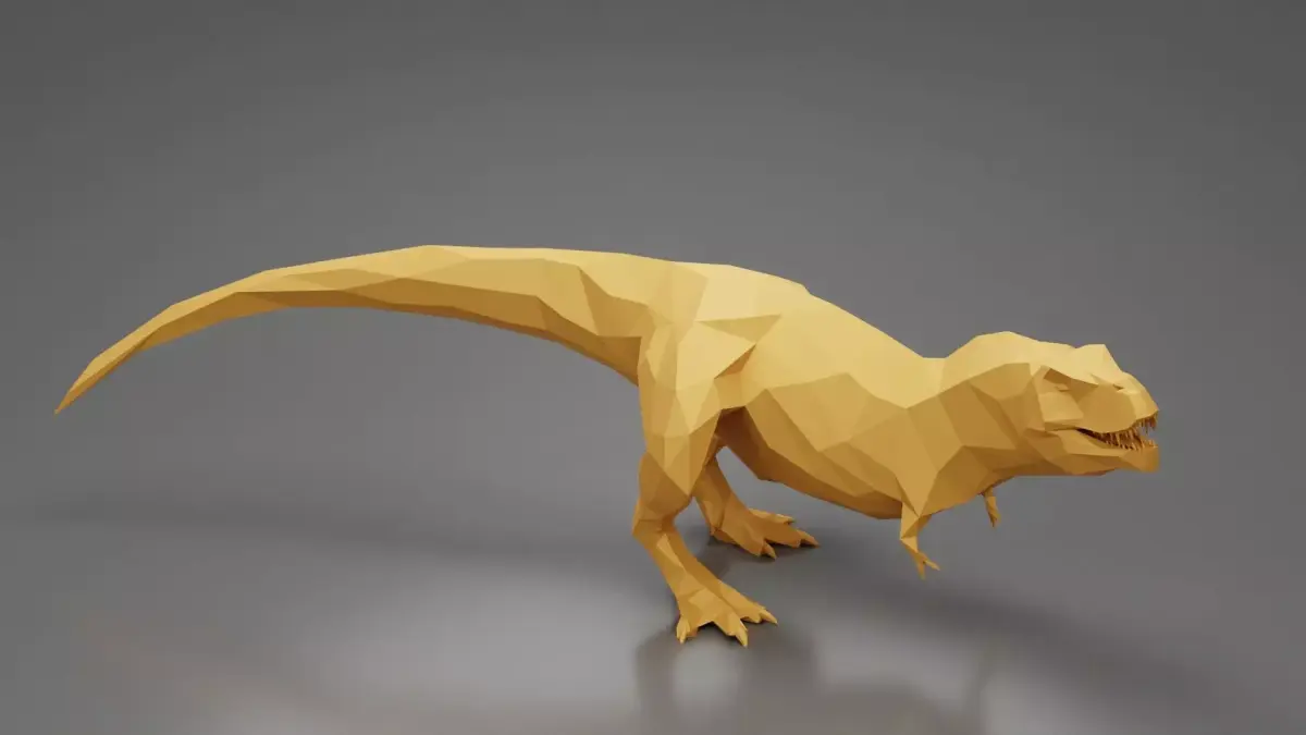 T-Rex 8 lowpoly 3D Print Low-poly 3D model
