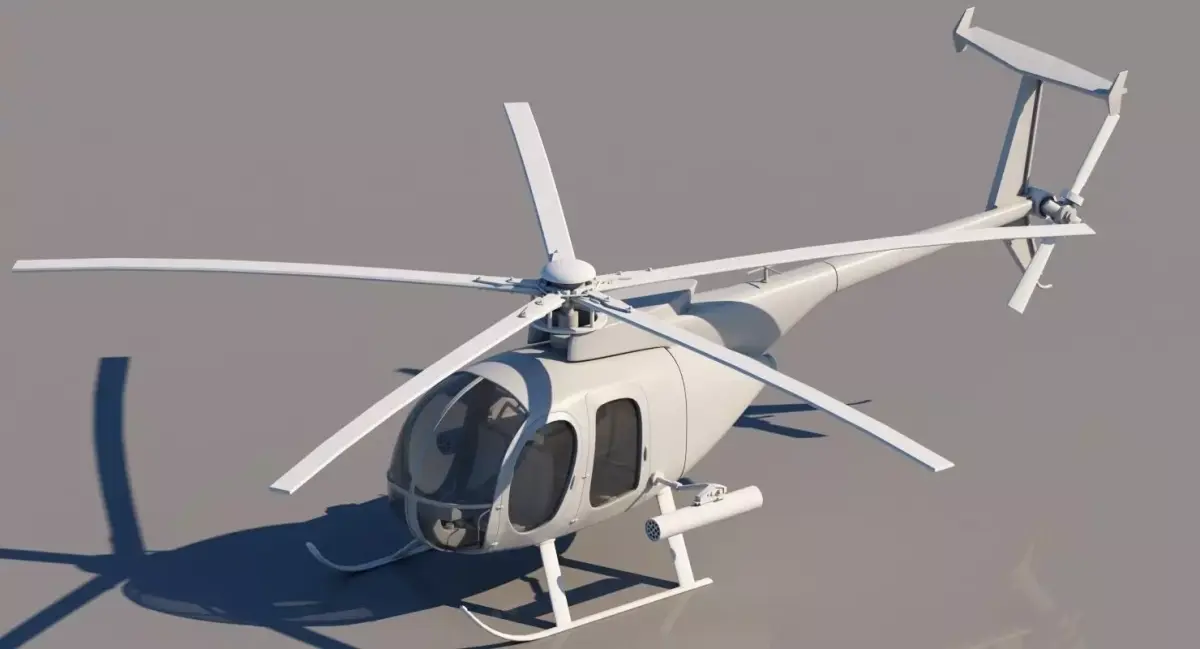 Ah-6j Helicopter 3D model