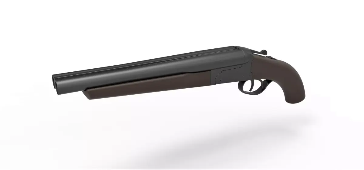 Double Barreled Remington Shotgun 3D model