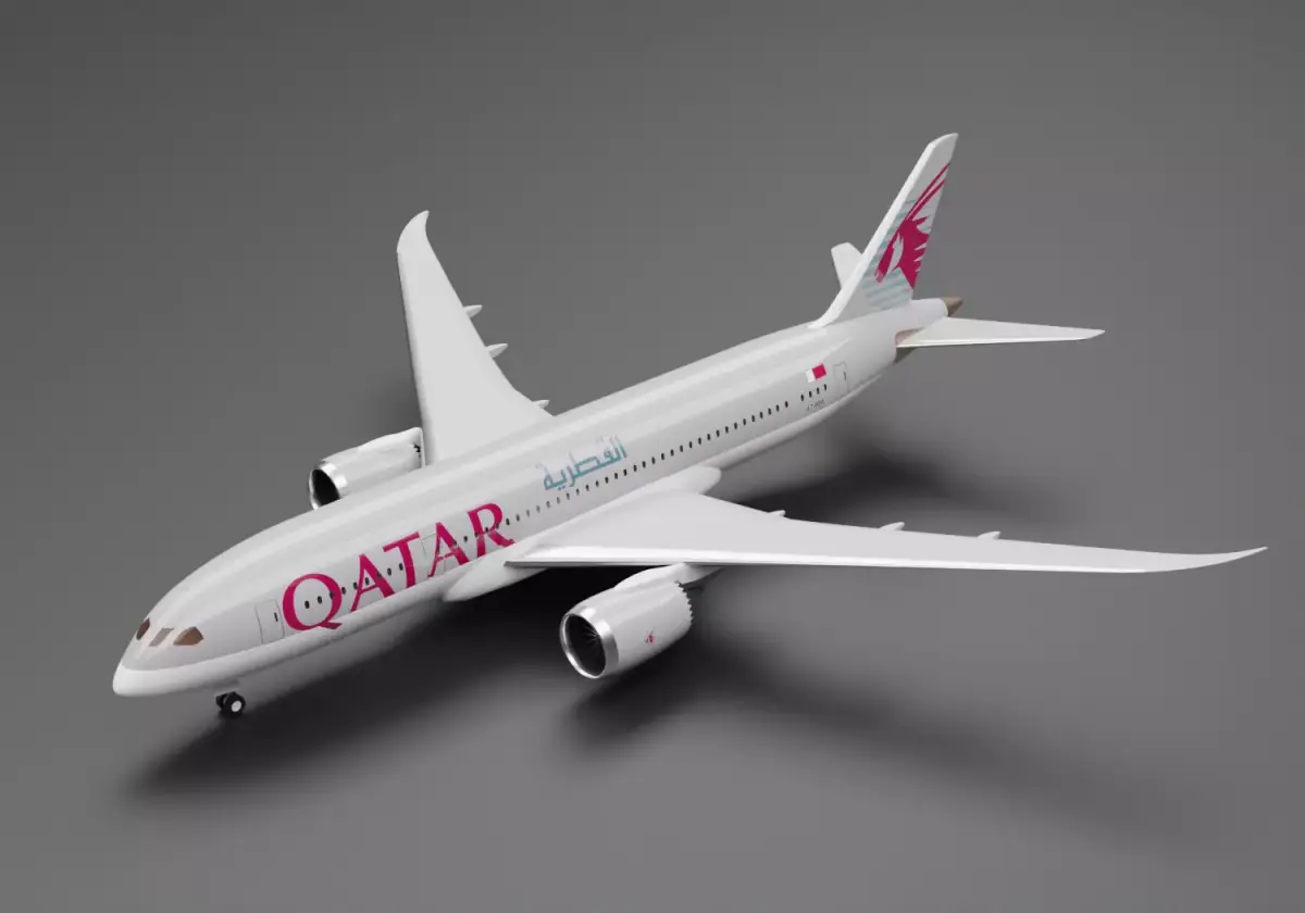 Boeing 787-8 Qatar Livery 3D model