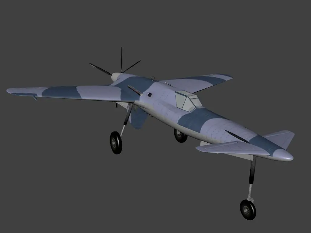 Henschel Hs P 75 Low-poly 3D model