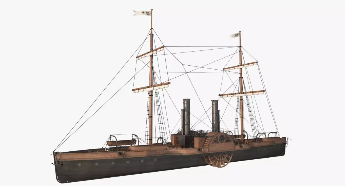 Steam Ship 3D model