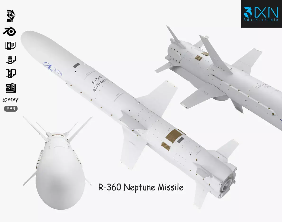 R-360 Neptune Missile 3D model