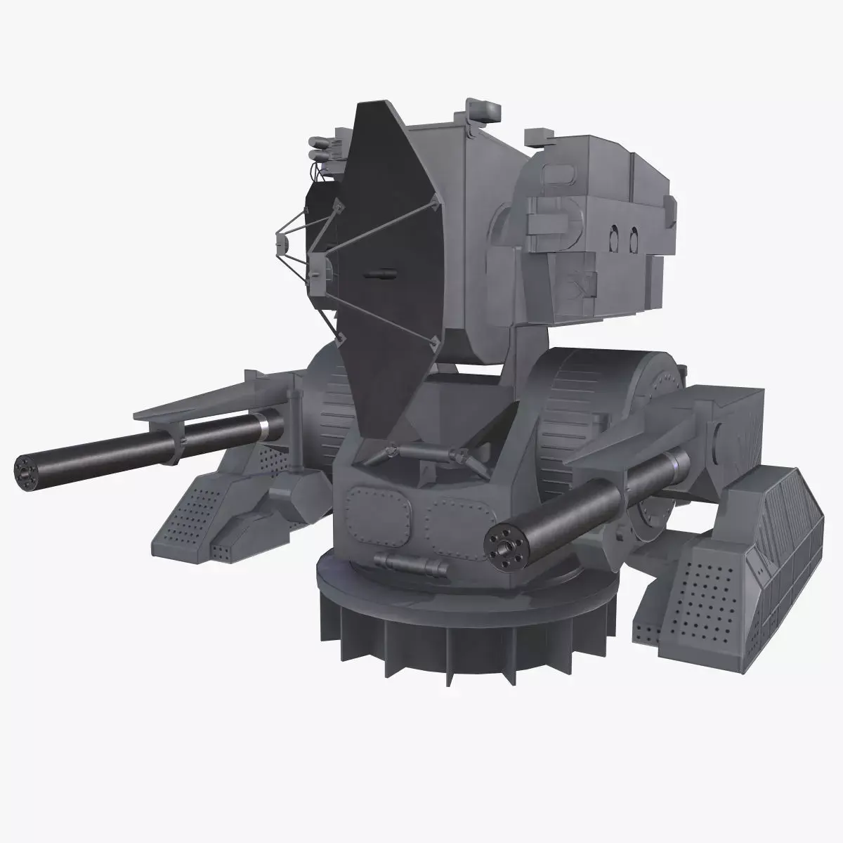 Ship Weapon System Kortik aka Kashtan Low-poly 3D model