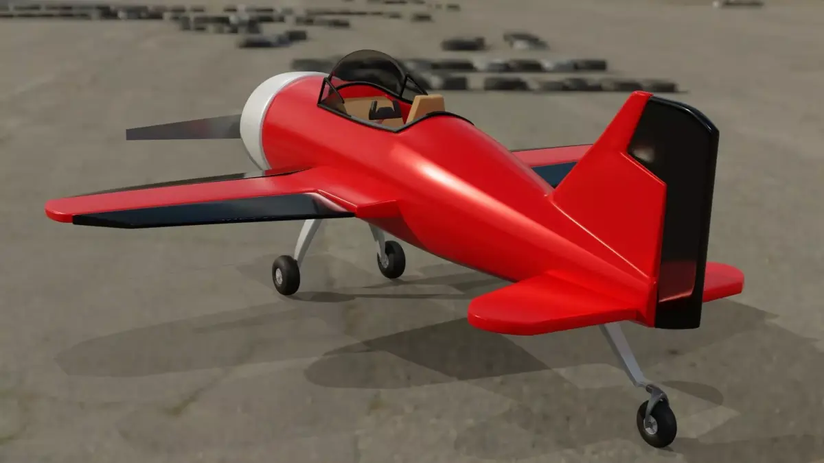 Airplane Rigged Low-poly 3D model