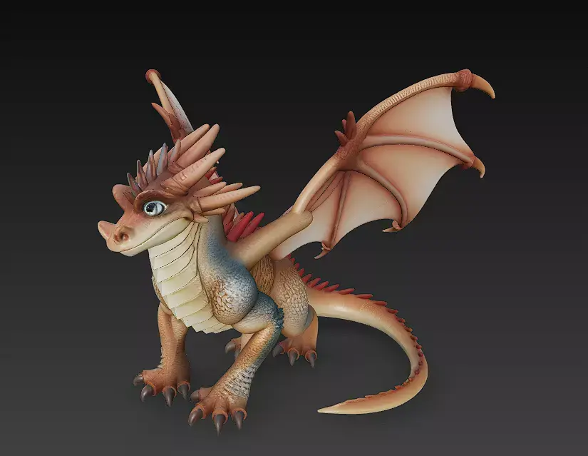 Dragon Realistic 3D Model Basic - Low Poly Realistic Low-poly 3D model 8