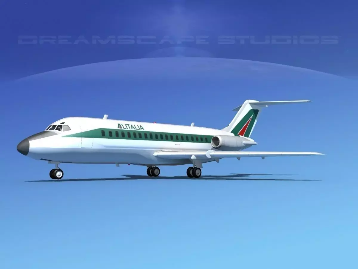 Douglas DC-9-15 Alitalia 3D model
