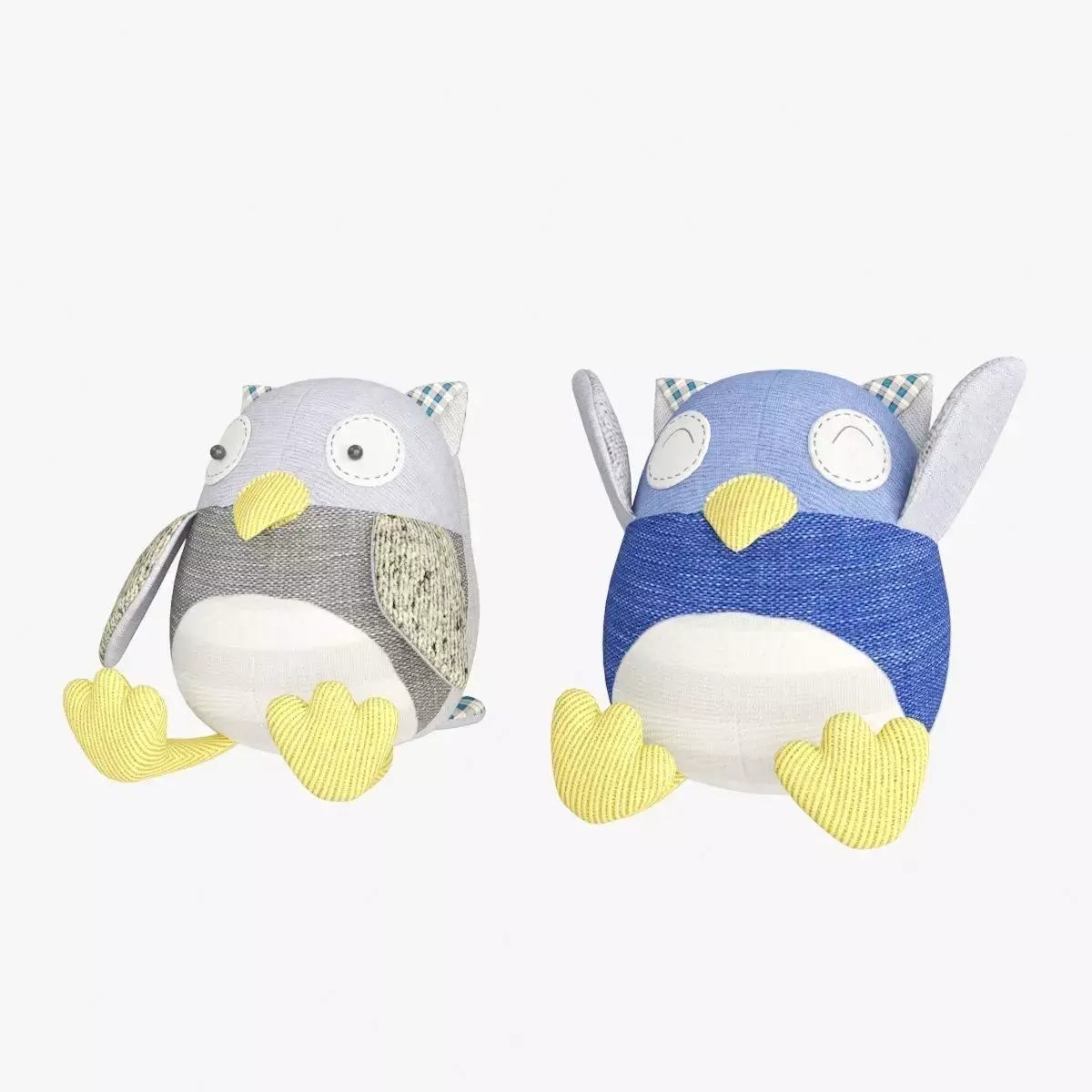 Plush Scrappy Hoot Owl Low-poly 3D model