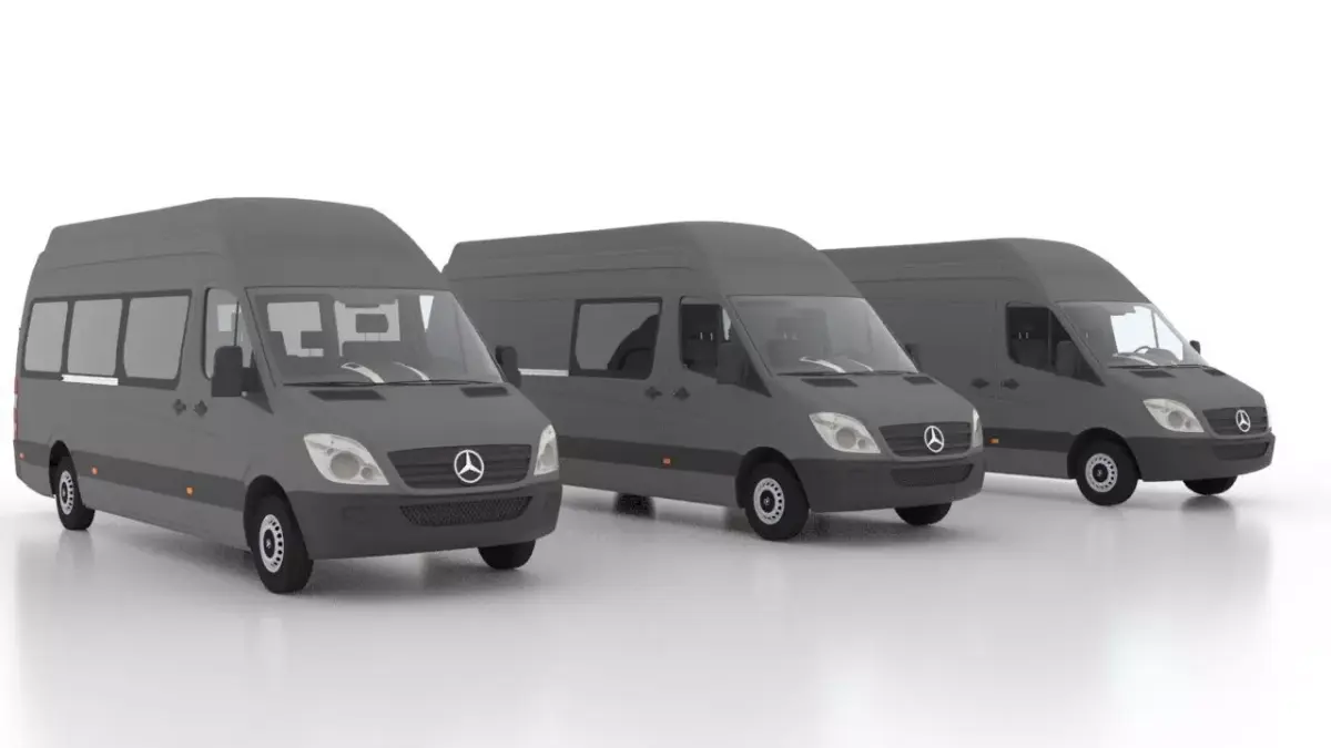 Mercedes Benz Sprinter L3H3 2009 Collection EU 3D Model Pack