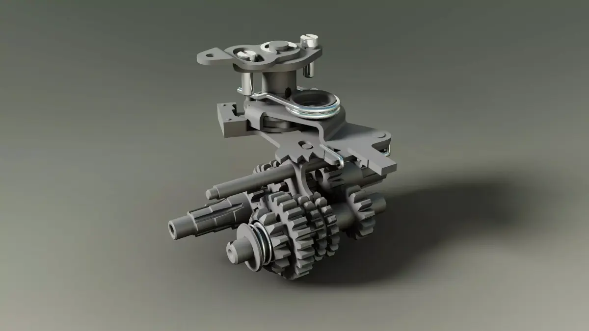 Gearbox Jawa 50 23 motorcycle 3D model