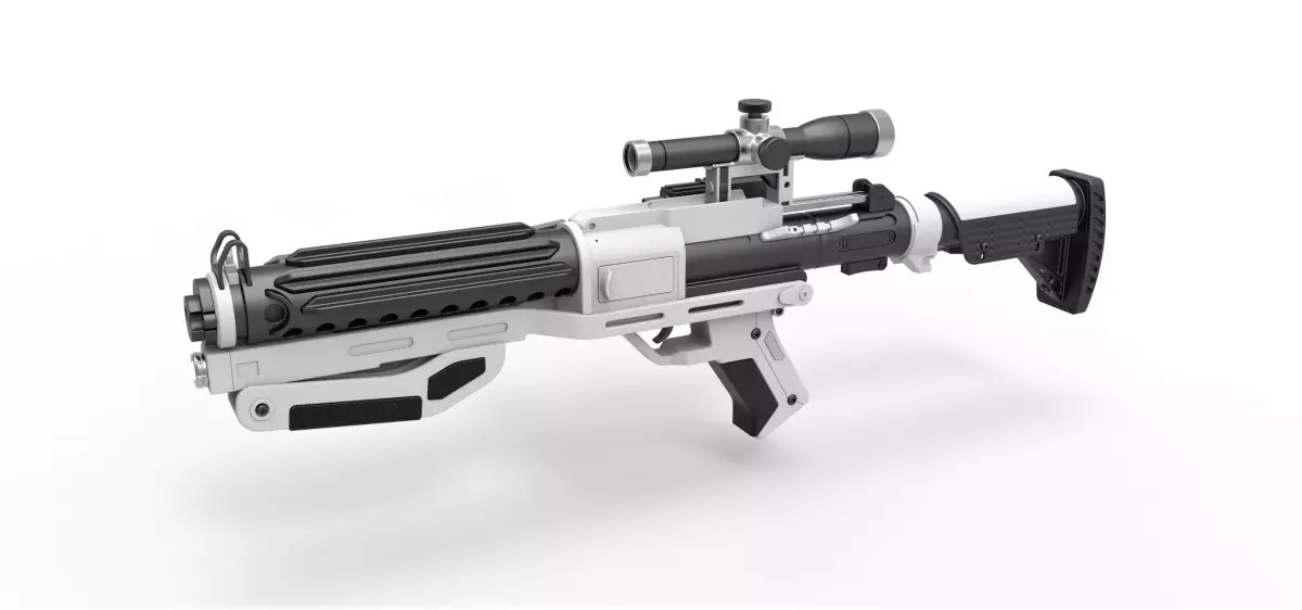 Blaster rifle F-11D with stock from Star Wars The Force Awakens 3D model