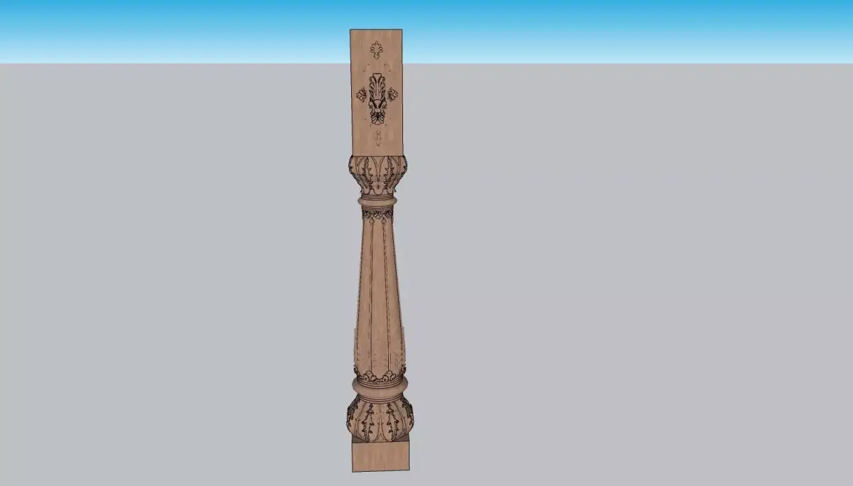 indian jodhpuri stone piller column 3d modal  3D model