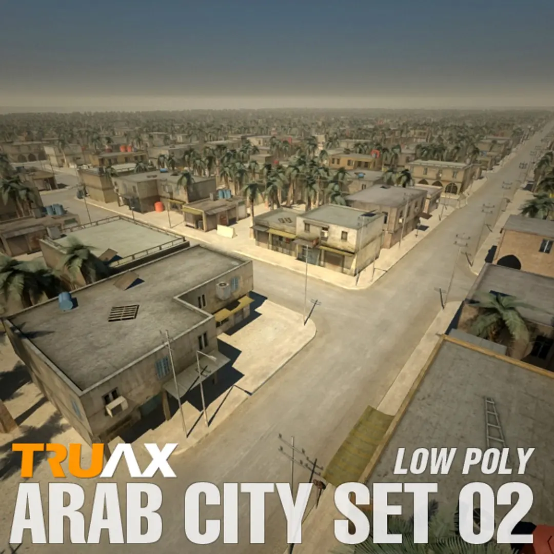 Arab Cityscape Set 02 - Low Poly 3D model