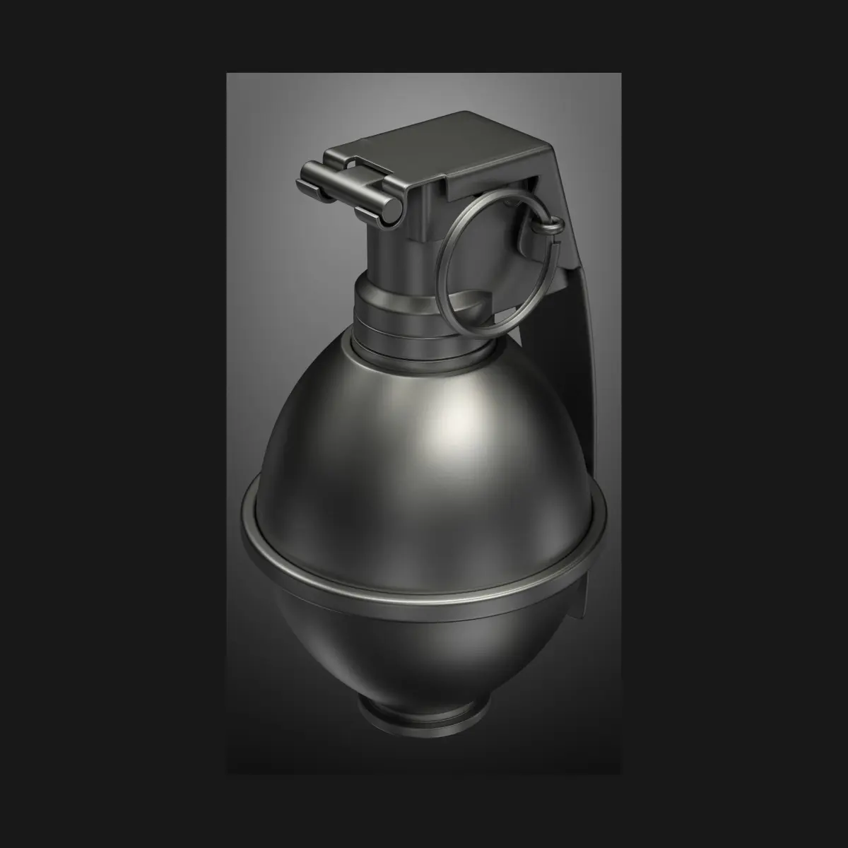 grenade M26 subdivison ready 3D model