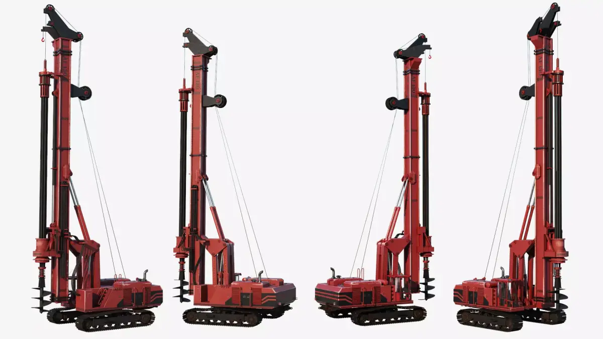 Drilling Rig Game Ready Low-poly 3D model