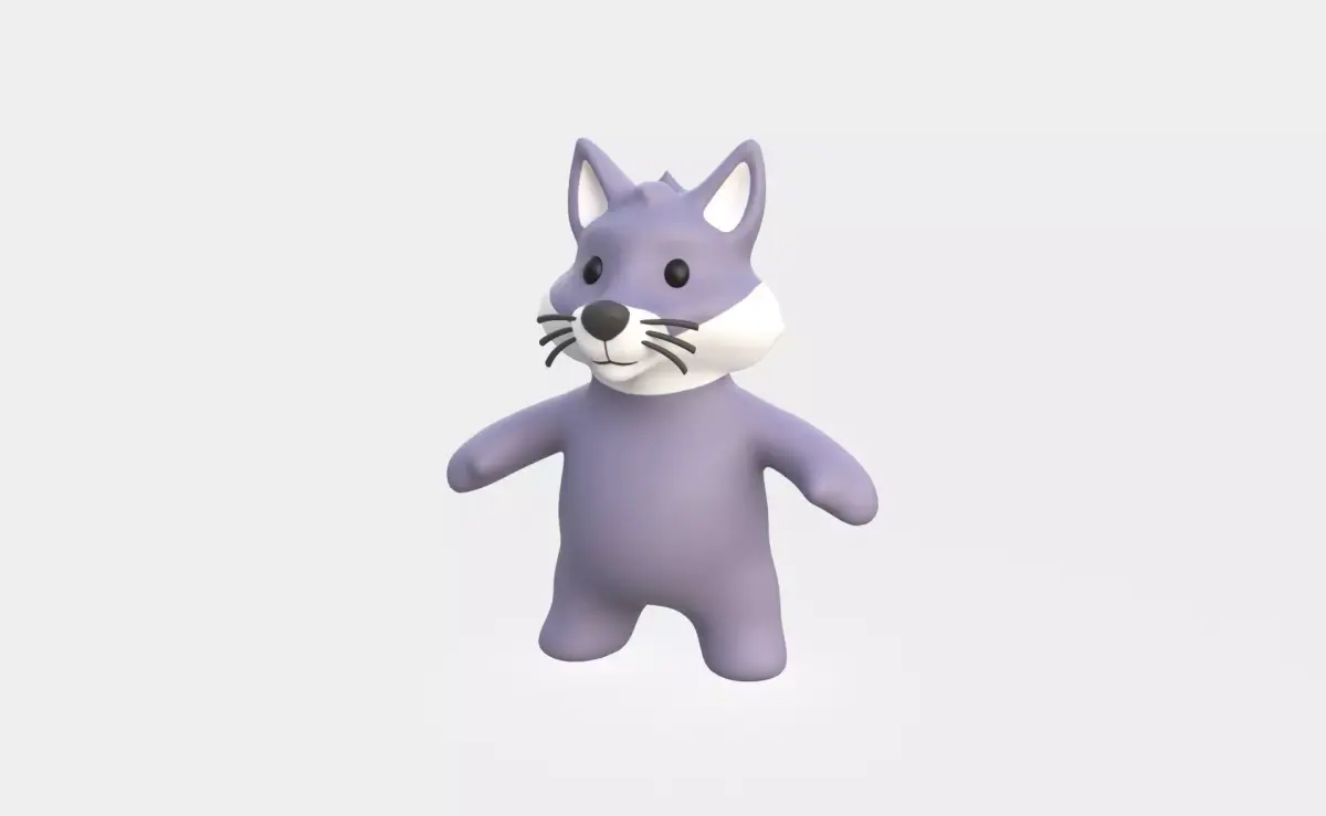 Little animal baby - Wolf cute - Character023 Low-poly 3D model