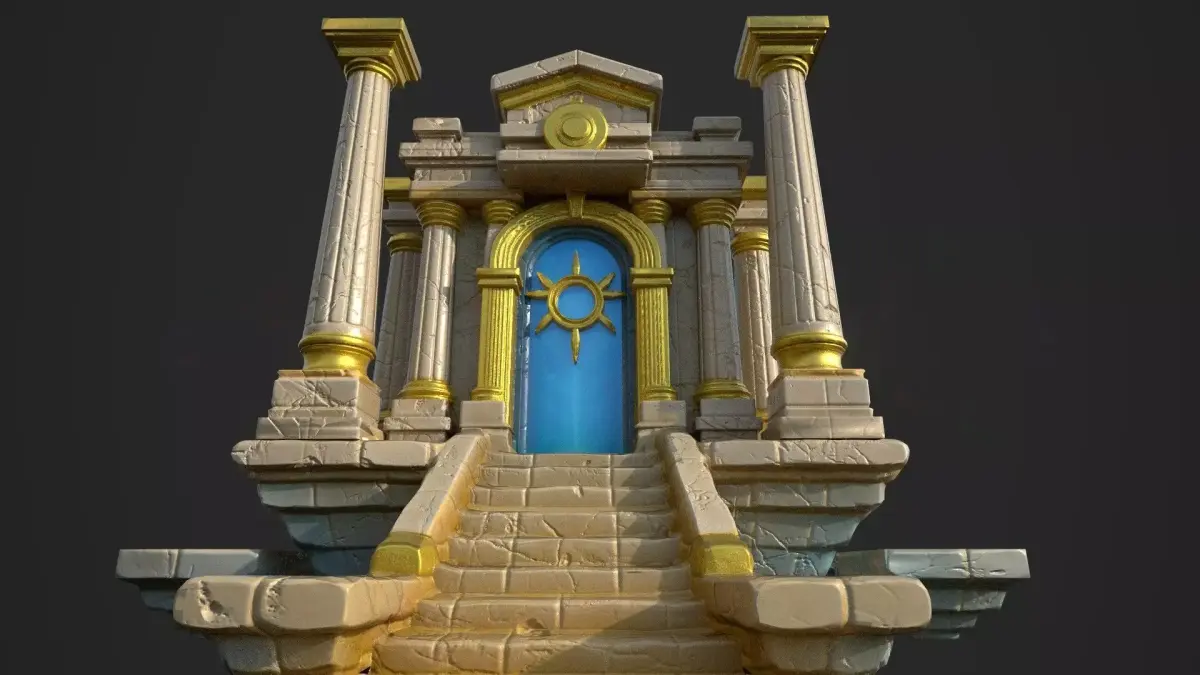 Temple of Radiance Low-poly 3D model