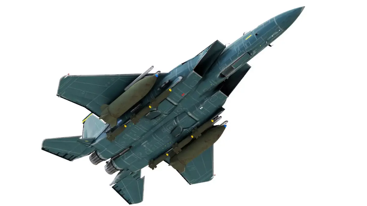 8K Textures F-15E Low-poly 3D model