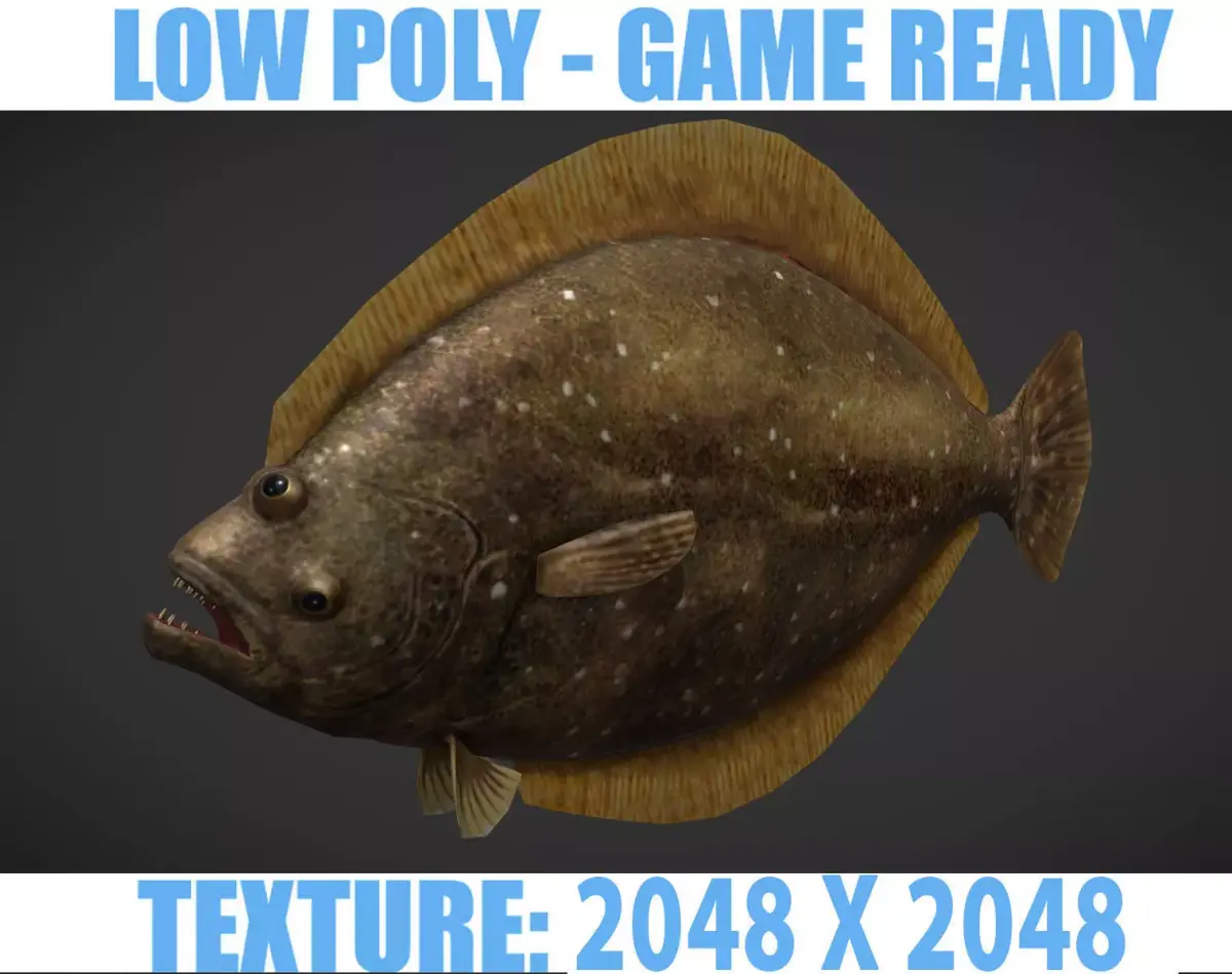 Sea Fish Low-poly 3D model get