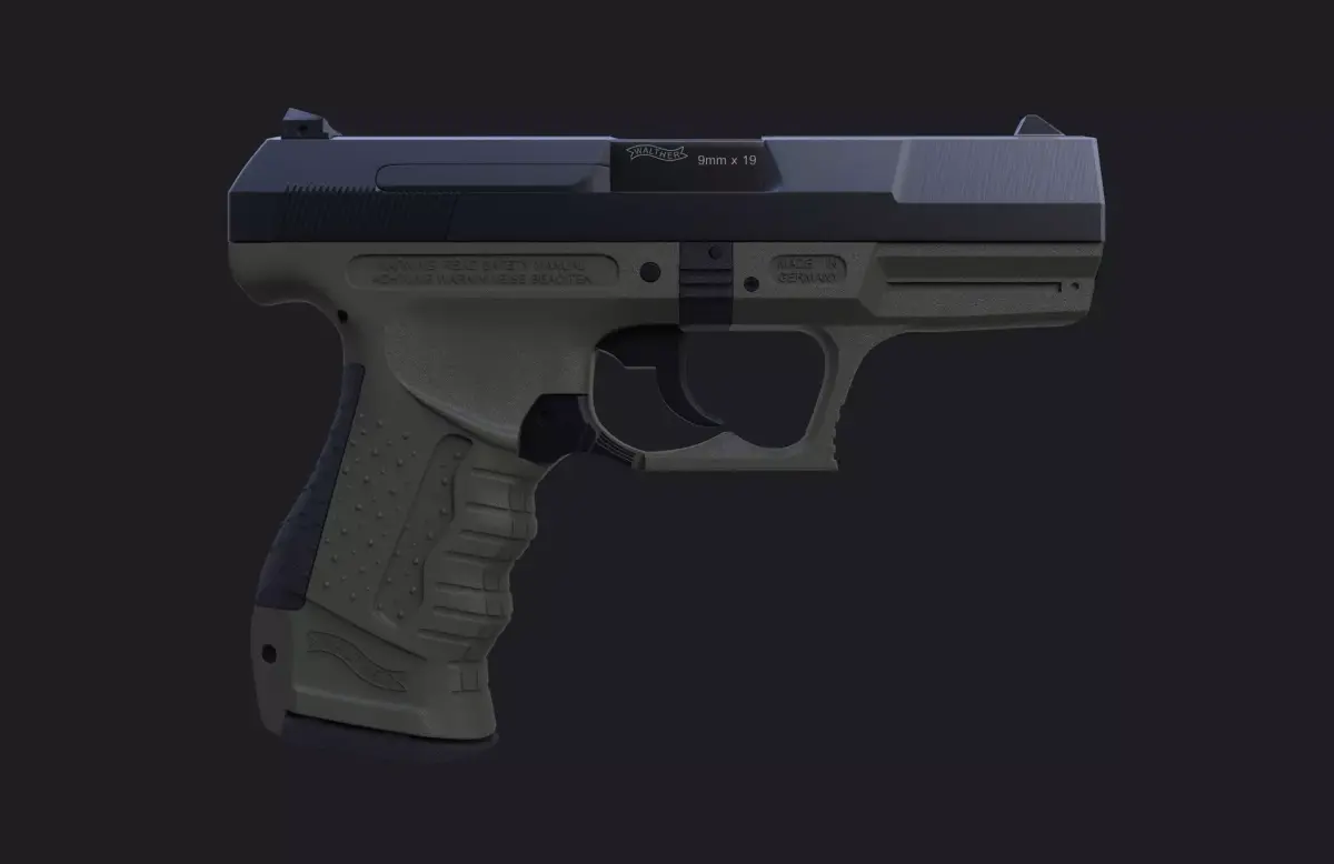 Walther P99 - High poly 3D model