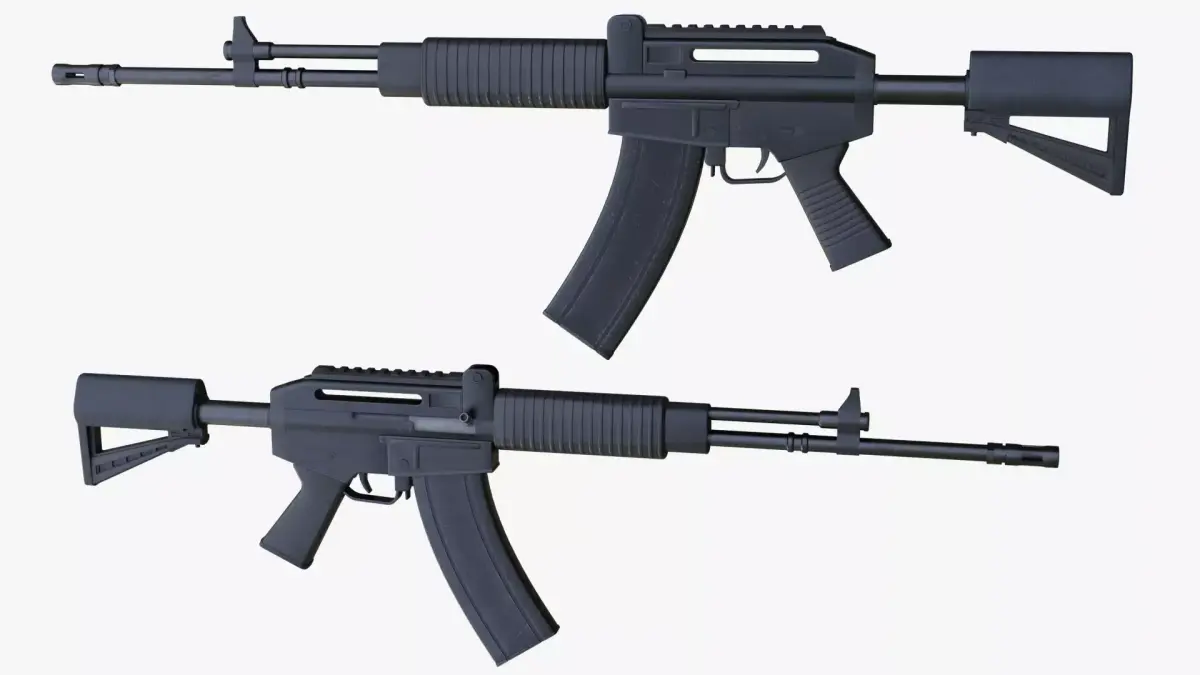 CAR-762 Custom Assault Rifle Low-poly 3D model
