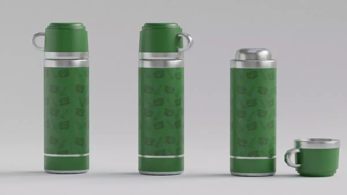 Thermos Bottle for Kids Low-poly 3D model