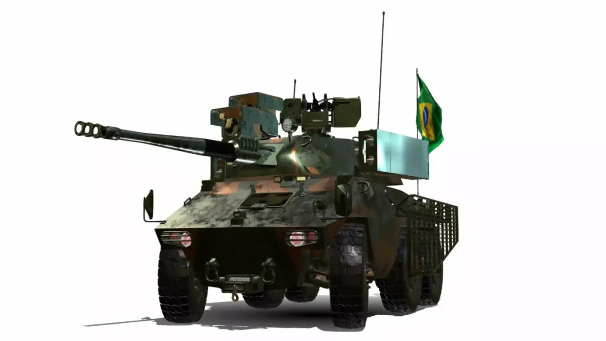 EE9 CASCAVEL NG 6X6 ENGESA Low-poly 3D model